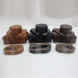 PU Leather Camera Bag Case For Fujifilm X10 X20 Fuji x10 x20 Full Body Protection Cover With Strap