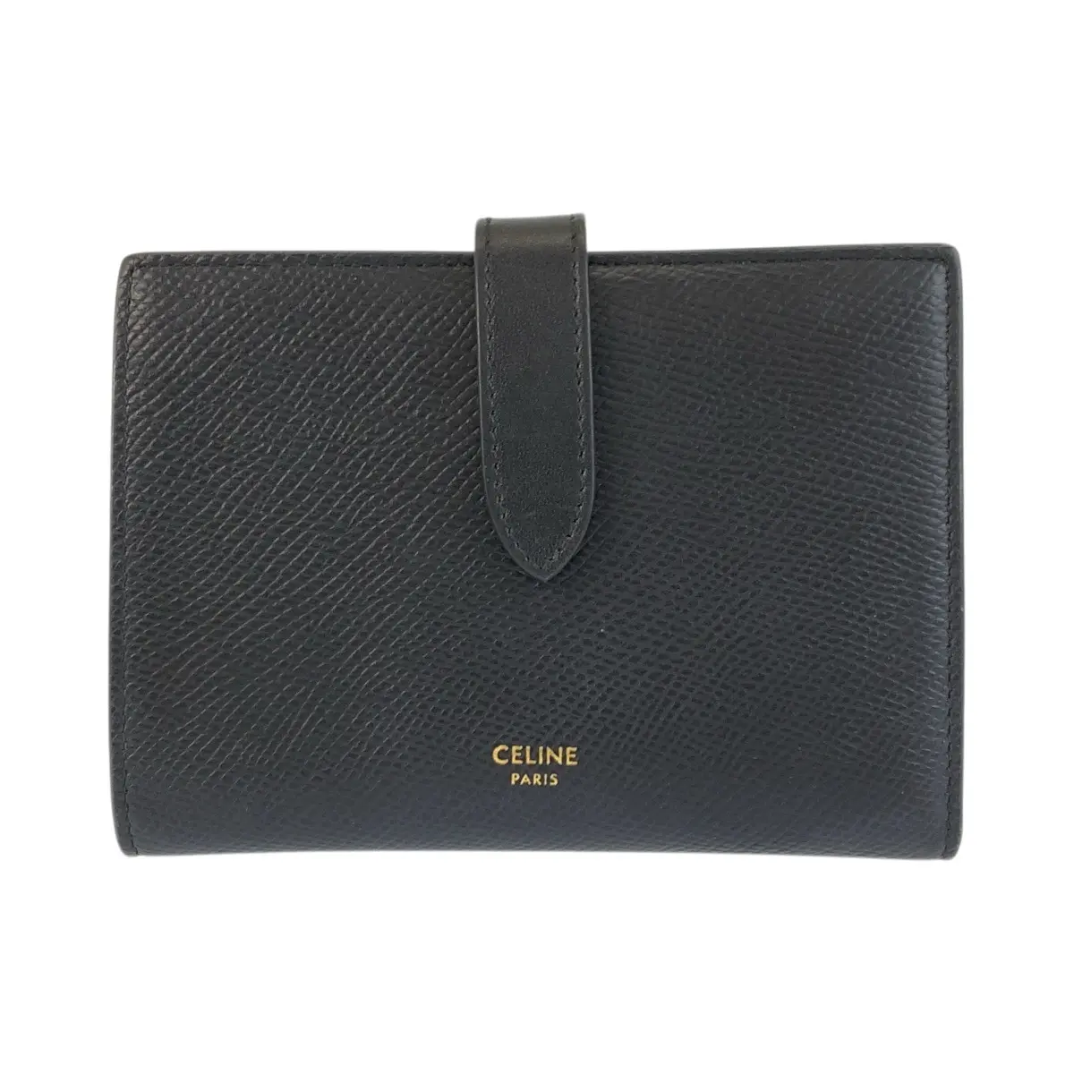 Pre-owned Celine Other Small Leather Goods Medium Strap Wallet Leather Wallet