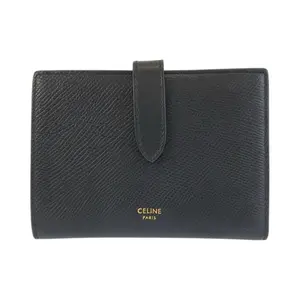 Pre-owned Celine Other Small Leather Goods Medium Strap Wallet Leather Wallet