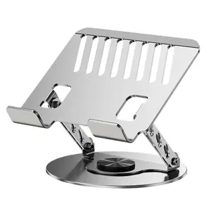 360° Rotatable Laptop And Tablet Stand—Dual-Axis 720° Rotation, Foldable Height/Retractable Support, With Super Strong Cooling And Non-Slip Pads—Sturdy Heavy-Duty Stand For 10–17 Inch Laptops.
