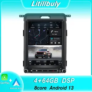 12.1" Android 13 Car Stereo for Ford F150 2013-2014 touch screen has Android Auto Wireless Carplay, Bluetooth WIFI supports GPS Navigation