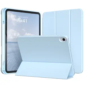 Kenke Slim Trifold Stand Case with Built-in Pencil Slot & Soft Flexible Material for iPad 11th Gen 11" 2025 (A16), iPad 10th Gen 2022, iPad Air 11" M3/M2 (2025/2024),  iPad Air 5th/4th Gen 10.9" (2022/2020), iPad 7th/8th/9th Gen 10.2"