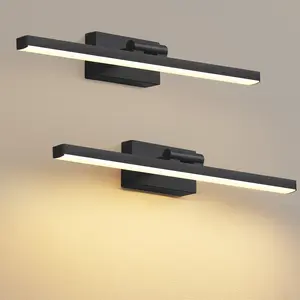 Rechargeable Picture Light Set of 2, Gold LED Cordless 13-19.7 inch Wall Mount Art Lamp with Remote, 2700K Dimmable Battery Powered Display Lights for Artwork Painting Living Room, Bedroom, Hallway