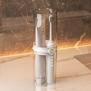 Portable Travel Mouthwash Cup Set, Bathroom Toothpaste Storage, Dustproof Business Trip Washcup, Luxurious Transparent Toothbrush Holder
