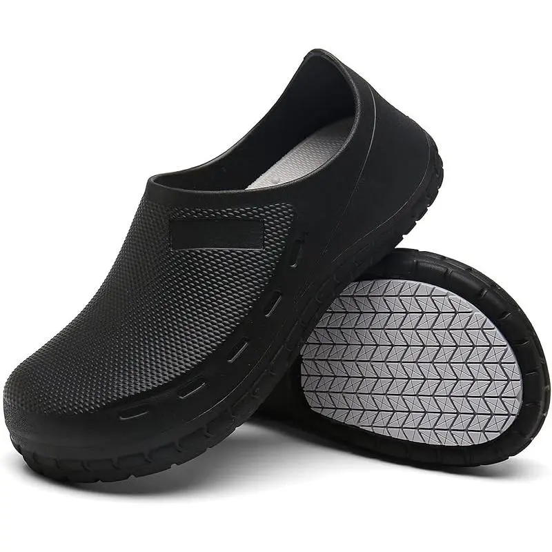 Chef Shoes for Men Nonslip Water Proof Work Shoes Mens Clogs Comfortable Nursing Nurse Shoes for Gardener Men Indoor and Outdoor for Kitchen Office Seaside-Zapatos de Cocina para Hombres Footwear Boy steel toe shoes
