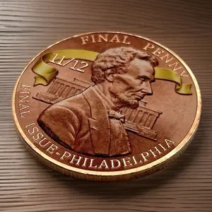 Lincoln Last Penny Tribute 1909-2025 R.I.P. Penny Commemorative Coin Medal Final Issue Philadelphia