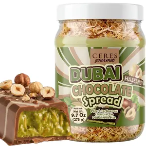 Dubai Chocolate Spread with Crunchy Roasted Hazelnut – Chocolate Dubai Spread featuring Phyllo Kataifi and Pistachio Cream, Dubai Chocolate Jar Gourmet Breakfast Dessert Spread, 9.7 oz | TikTok