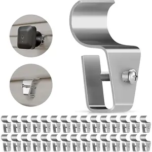 30 Pack Vinyl Siding Hooks, Heavy Duty Stainless Steel Hooks for  Outdoor, No-Hole Vinyl Siding Clips Camera Mount Clips for Ring, , Doorbell