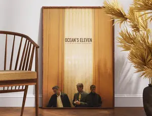 Ocean's Eleven Movie Poster,Film Poster, Wall Art, Retro Poster, Vintage Poster, George Clooney, Brad Pitt, Matt Damon, Gift Idea,Film Print