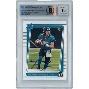Trevor Lawrence Jacksonville Jaguars Autographed 2021 Donruss Rated Rookies #251 Beckett Fanatics Witnessed Authenticated 10 Rookie Card - Fanatics Authentic Certified