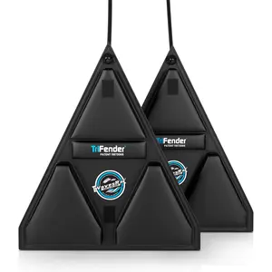 WAVESRX PWC Fender Bumper & Soft Loop Cleats for Safe and Convenient Jet Ski Docking - Patented TriFender Protects Jetski from Dock Rash & Scratches Folding Design with Adjustable Bungee