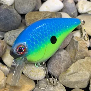 Mayhem Custom Painted 2.5 Square-Bill Shallow Diving Crankbait (AquaMan Shad)