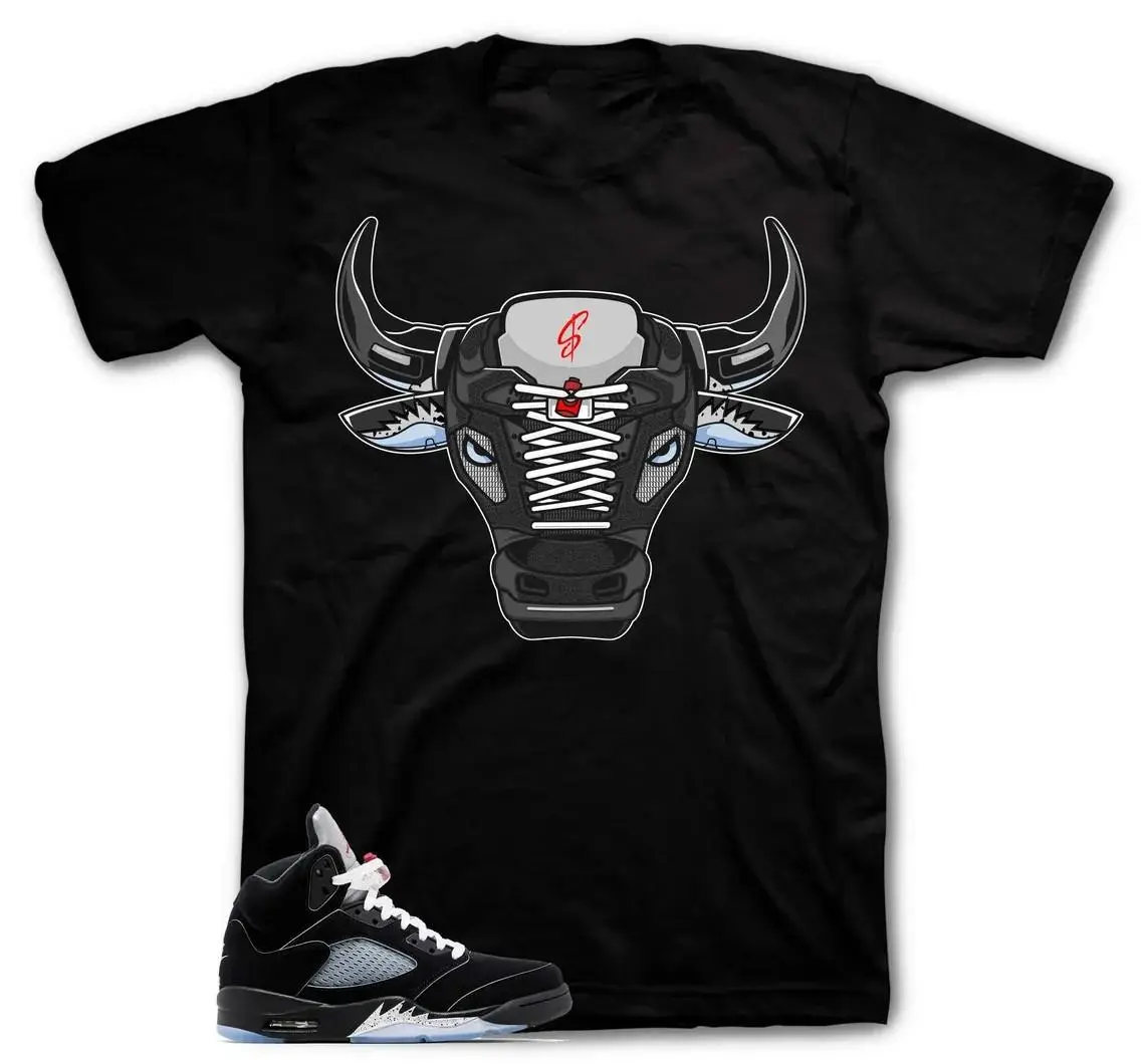 Unisex T-shirt - War Bully T-shirts To Wear With Jordans 5s Black Metallic Reimagined. 100% Cotton. Casual Wear. Streetwear Style. T-shirt To Match Sneaker.