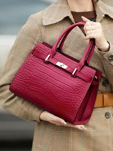 Fashion Luxury High-Quality Women's Bag, Crocodile Pattern Hard Leather, Leather Textured Handbag, Multi-Layer Multicolor Handbag Tote Crossbody, Genuine Leather Handbags