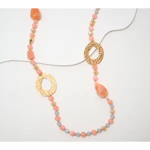 Susan Graver Long Beaded Statement Necklace