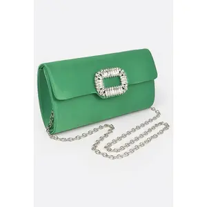 MILLA RHINESTONE ENVELOPE PURSE (Green)