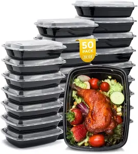 50 Pack - Meal Prep Containers 32oz, Plastic Food Prep Containers Reusable, Leakproof To Go Food Containers with Lids