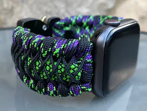 Personalized Paracord Watch Band for Apple Watch Series 1-11, Ultra, Ultra 2, Ultra 3, and SE (watch not included).