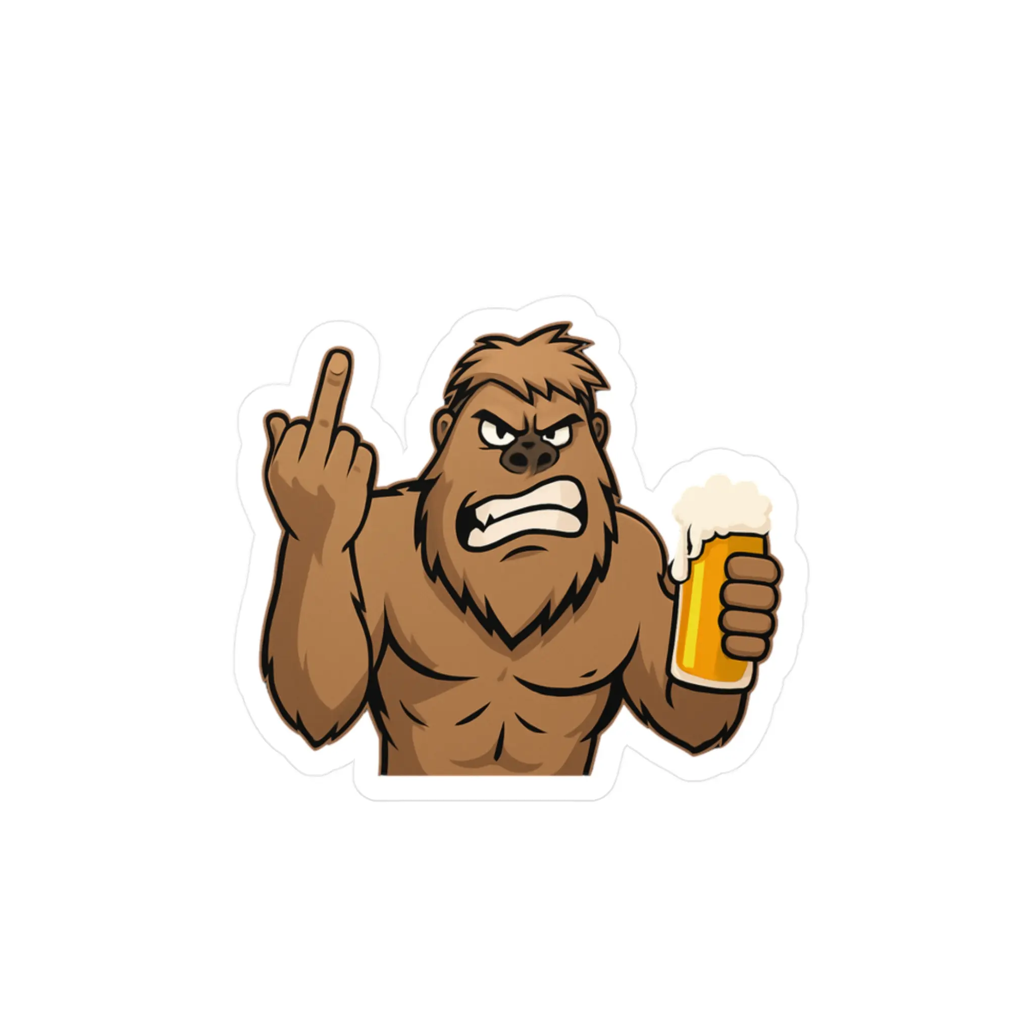 Funny Sasquatch Bigfoot Vinyl Decals, Humorous Stickers for Laptop, Car, Water Bottle, Gifts for Him, Party Decor