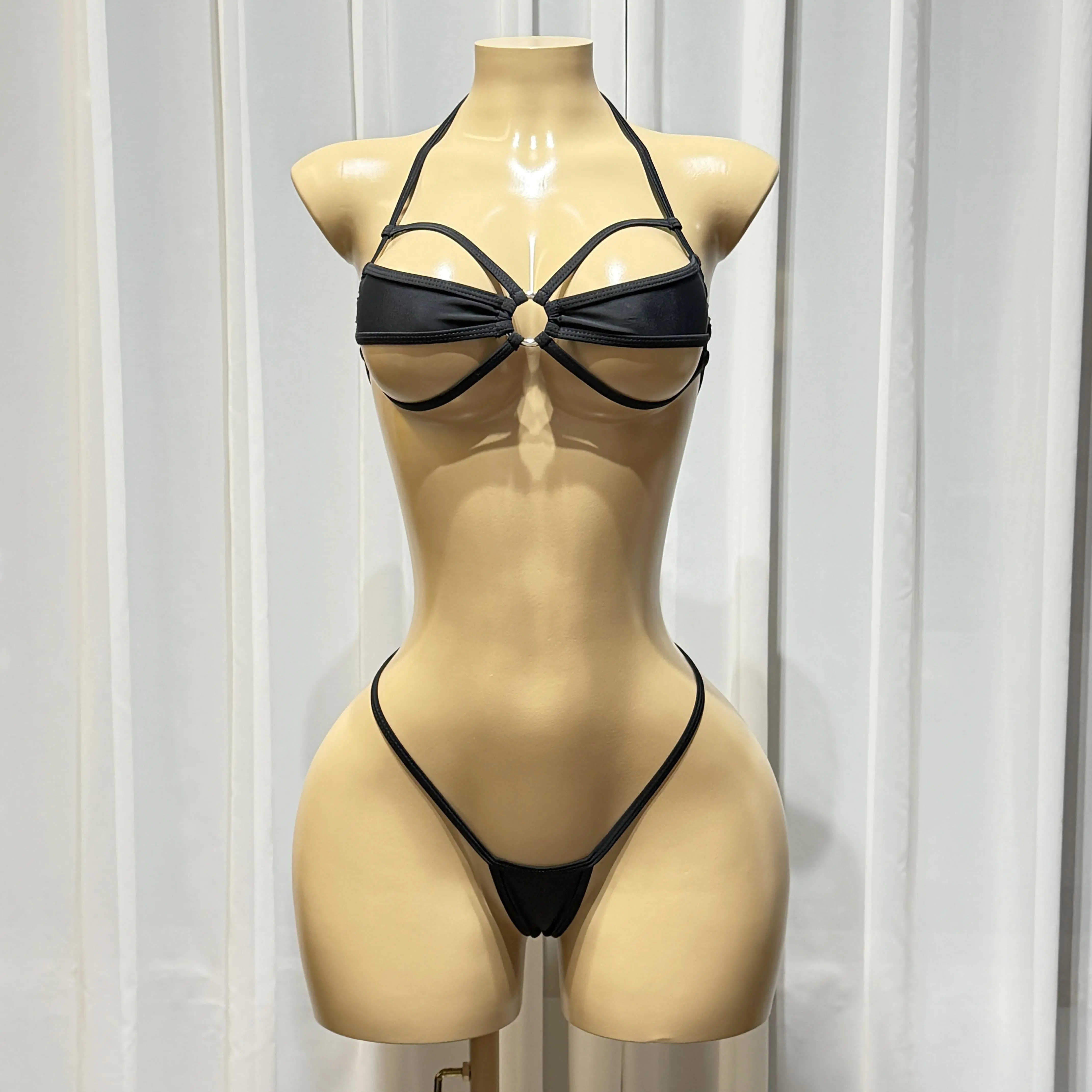 SHERRYLO Extreme Micro Bikini Black G String Thong Bikinis Bathing Suit Cut  Out Sexy Tiny Swimsuit for Women Exotic Microkini Swimsuits Teeny Weeny  Biquini - TikTok Shop