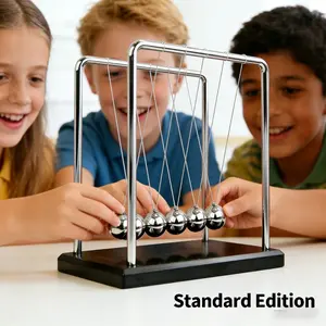 5-Ball Newton's Swing | PP Material Physics Pendulum Toy Learning Children Kids | Office & Home Decor & Science Demonstration Tool