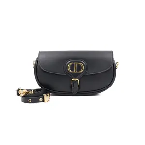 Pre-owned Dior Leather Shoulder Bags Bobby East West Bag Black JM MM354