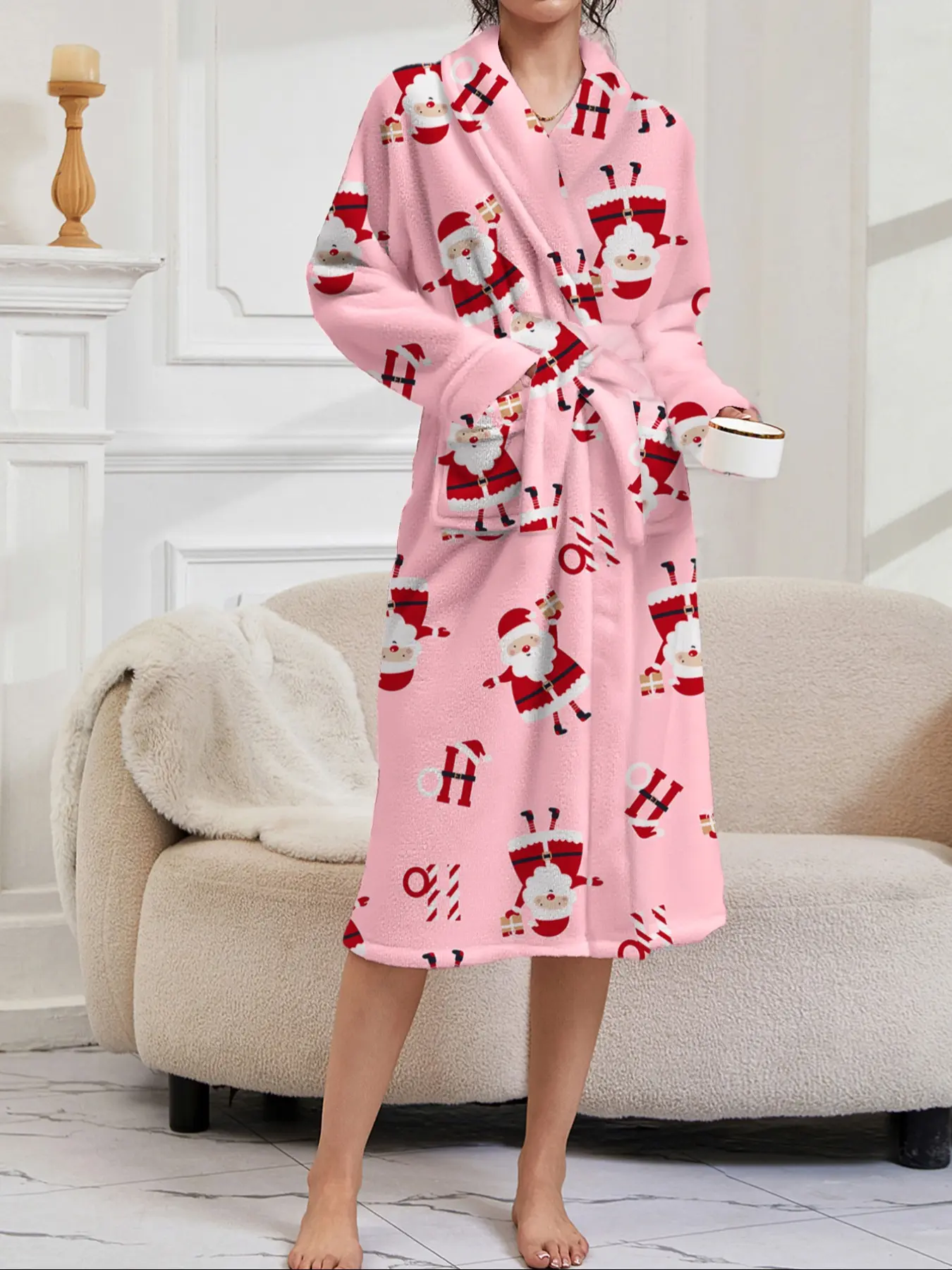 women's christmas pajama dress Christmas Women Three-Dimensional Candy Hooded Nightdress Long Sleeve  Adults Sleep Dress Kigurumi Costume Outfits