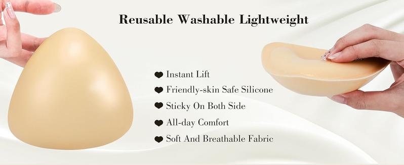 Push Up Sticky Inserts - Ultra Lift Double SideAdhesive Bra Pads for Women SnowyReusableInstant Boost Enhancers for Swimsuits SportsBra8 Daily Wear summer bralette