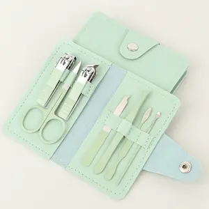 Professional Nail Clipper Set, Nail Nippers, Portable Compact High-Quality Stainless Steel Manicure Tools, DIY Manicure, Nail File, 7-Piece Pedicure Nail Care Kit for Home Use, Single Pack, Nail Supplies