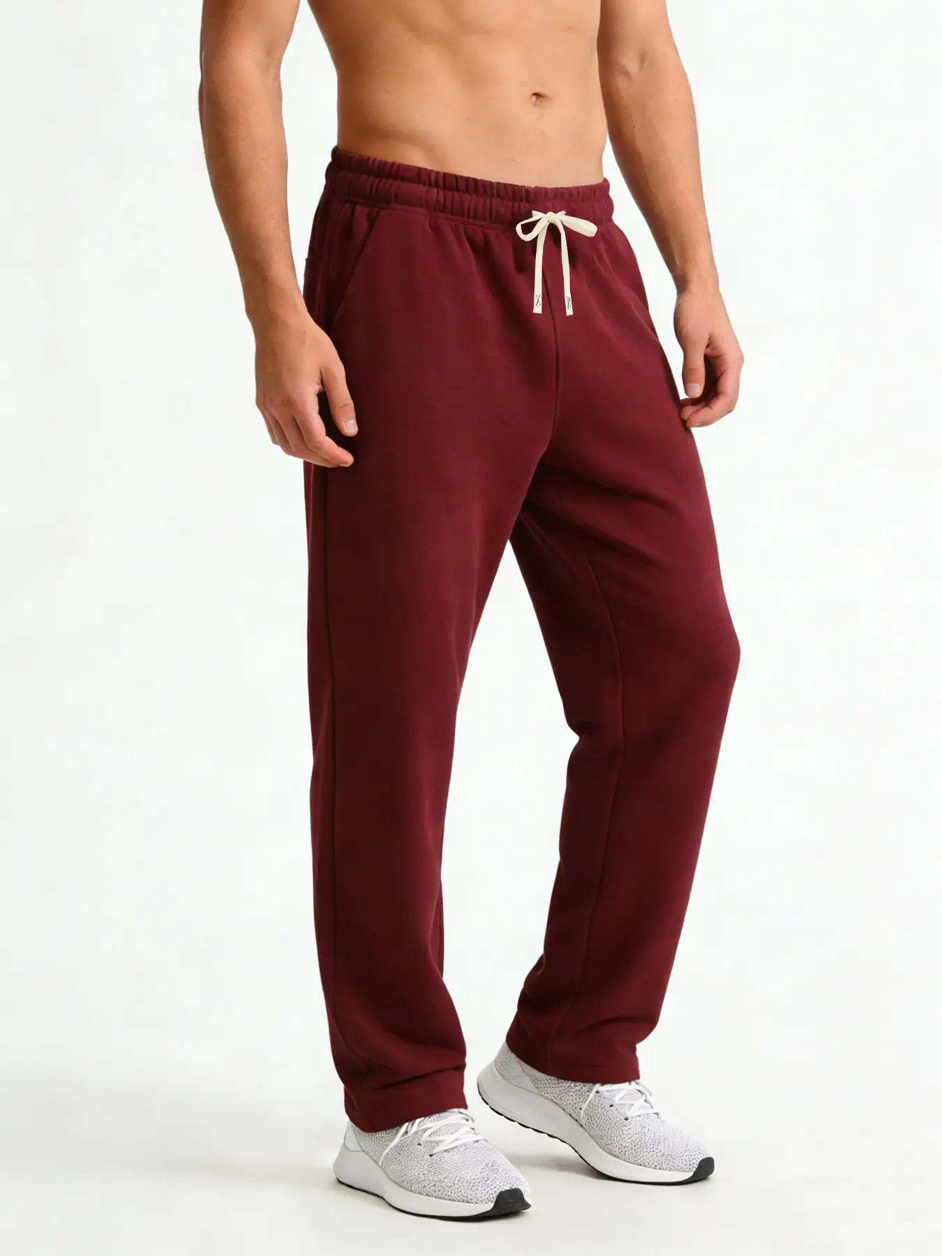 Men's casual jogging pants, elastic drawstring waist design, Drawstring Waist Athleisure, knitted straight leg pants, versatile sports pants, fitness pants, Workout bottoms, suitable for running, sports and daily wear (all seasons)