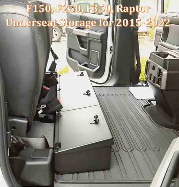 Under Seat Lockable Storage for the Ford F150, F250, F350, Raptor 2015-2022 Super Duty