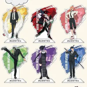 For Chainsaw Man Reze Makima Pochita Kobeni Power 15cm Cartoon Anime Peripherals Acrylic Stand Festival Gift Desktop Ornament