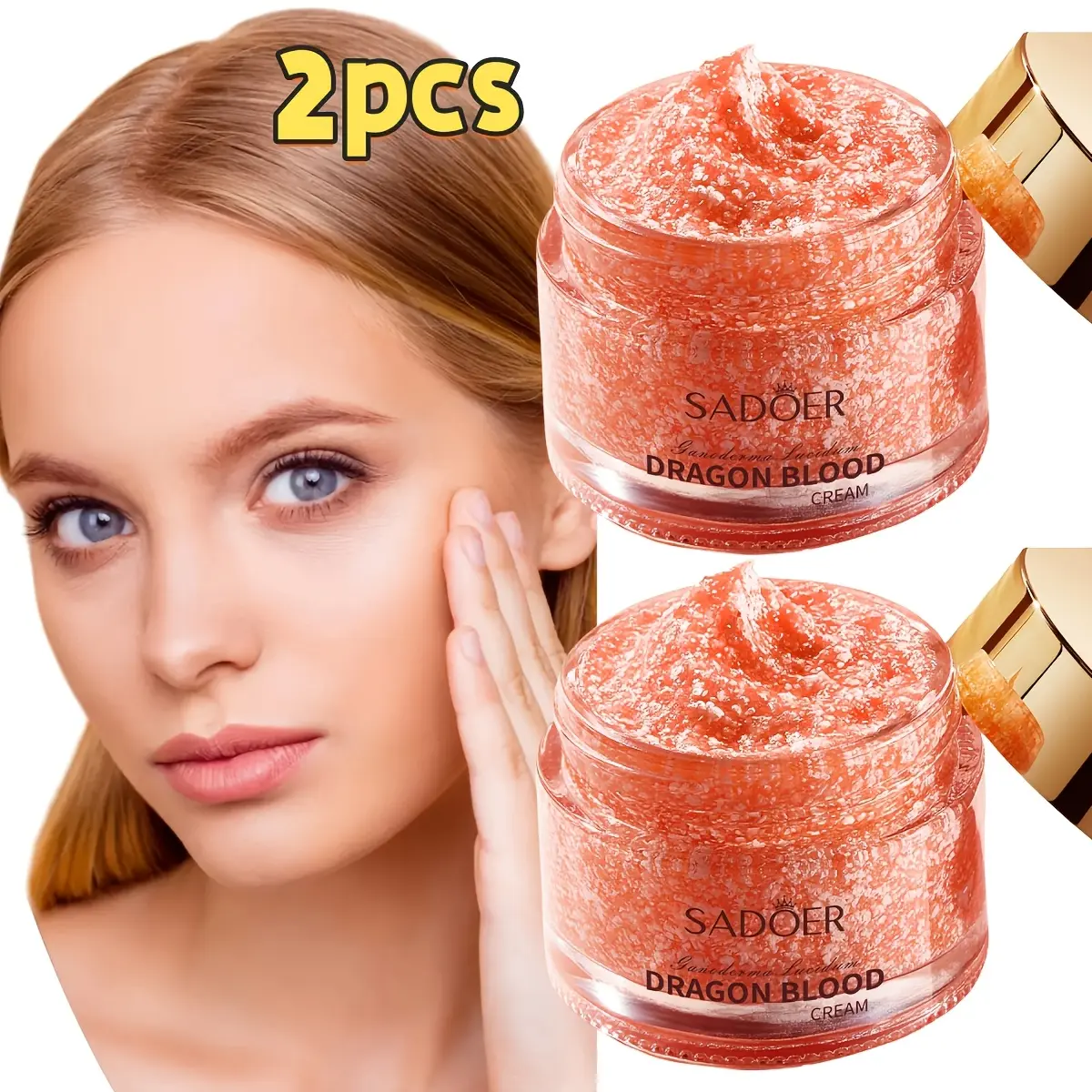 2 bottles of Dragon Blood face cream — essential for dry skin in autumn/winter; no-makeup cream that moisturizes facial skin, provides lifting and firming effects; suitable for morning and evening; unisex; night cream; moisturizing cream