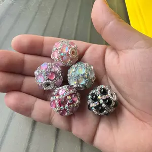 (FY18) 5pc - Gem and Rhinestone Fancy Handmade Bead for Pen