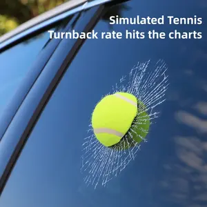 Funny Car Window Stickers, Windshield Sticker, Creative 3D Tennis Ball Decals for Auto Glass Decoration, Unique Car Accessories for Vehicle Styling