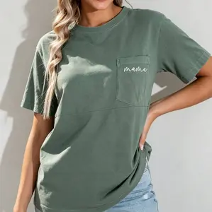 Giftifymama Women's Comfort Breastfeeding Shirts - Zipper Maternity Tops with Pocket, Distressed Casual Fit Maternity Outfits, Nursing Apparel, Breastfeeding Clothes for Pregnant Mamas