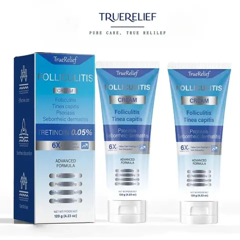 Soothing Folliculitis Treatment Cream - 120g Organic Natural Youth Hair Care Solution, Targeted Itch Relief Moisturizer for Damaged Scalp+Face+Body Use, Unisex Haircare Formula