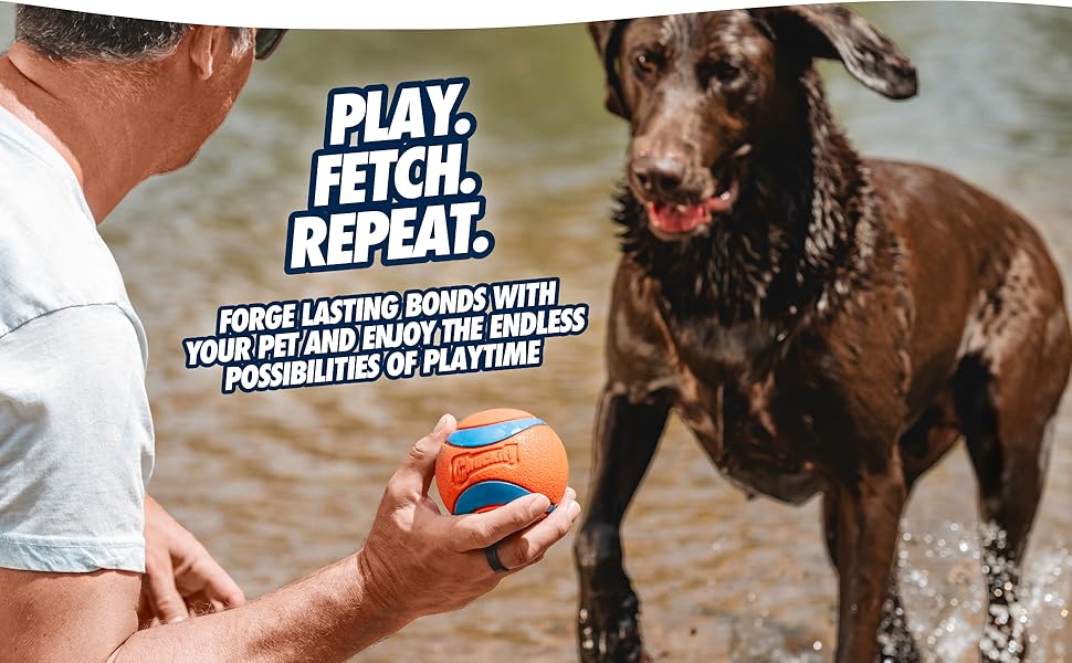 Chuckit! Ultra Ball Dog Toy - Medium Bouncy Fetch Balls For Dogs 20-60 lbs - Made from Durable Rubber - Floating Water Pet Toys - Size Medium - 2.5-inch Diameter - Pack of 2