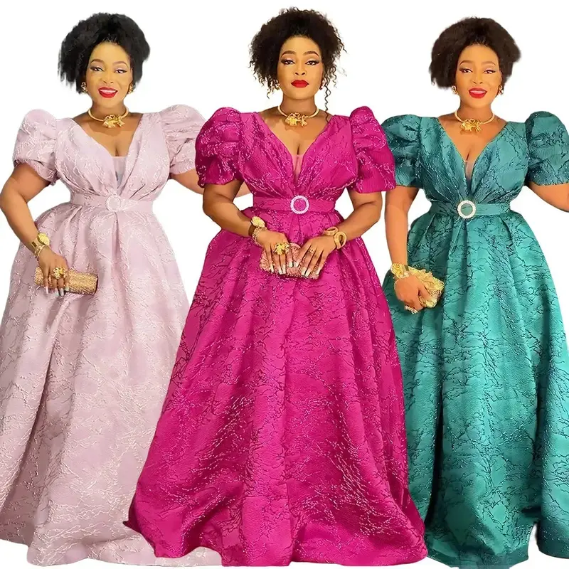 Amay Plus Size Evening Dresses for Women African Luxury Gown Elegant Muslim Wedding Party Long Dress Ankara Ladies Clothing