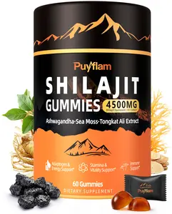 Shilajit Gummies 4500mg – 14-in-1 Himalayan Shilajit for Men with Ashwagandha, Tongkat Ali, Black Maca, CoQ10, NMN & Turmeric, Natural Energy, Stamina & Vitality Immune Support – 60 Gummies