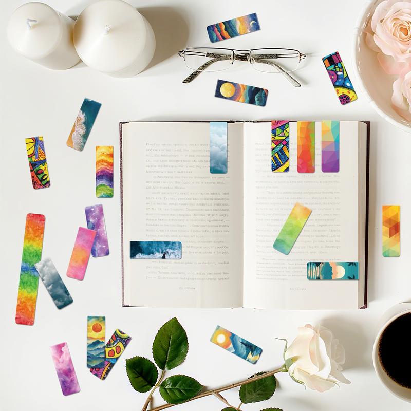 [Magnetic Bookmarks] 96pcs Colorful Page Clips & Marks for Men & Women | Paper Clip Book Markers for Students, Teachers, Reading, School, Library, Office Accessories | Durable Cardboard& Attractive Design | Bookmarks Gifts for Book Lovers