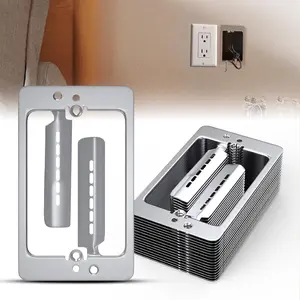15 Pcs Low Voltage Mounting Bracket 1 Gang,Single Gang Drywall Brackets,Low Voltage Box Brackets for Drywall Outlet Cable Pass Through Wall Plates,Fixing Loose Outlets or Adding New Outlet