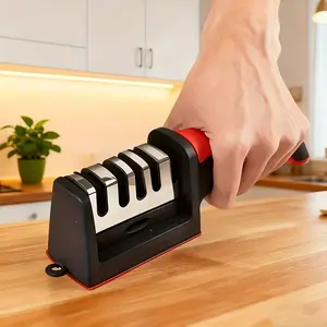 Multifunctional Four-Stage Sharpening Stone Grinder, Quick Easy Knife Sharpening, Ceramic Grinding Stone, Easy to Hang, Kitchen Utensil