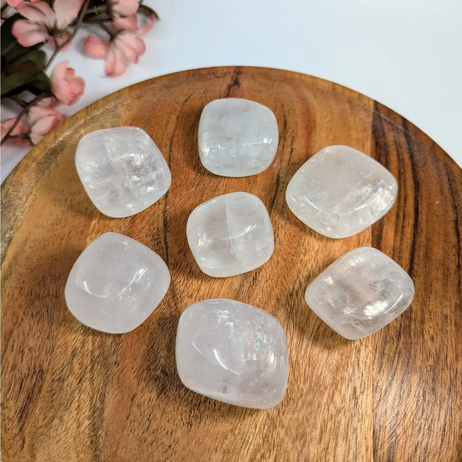 Optical Calcite 1.1 - 1.6" Tumbled Stone #LV8065