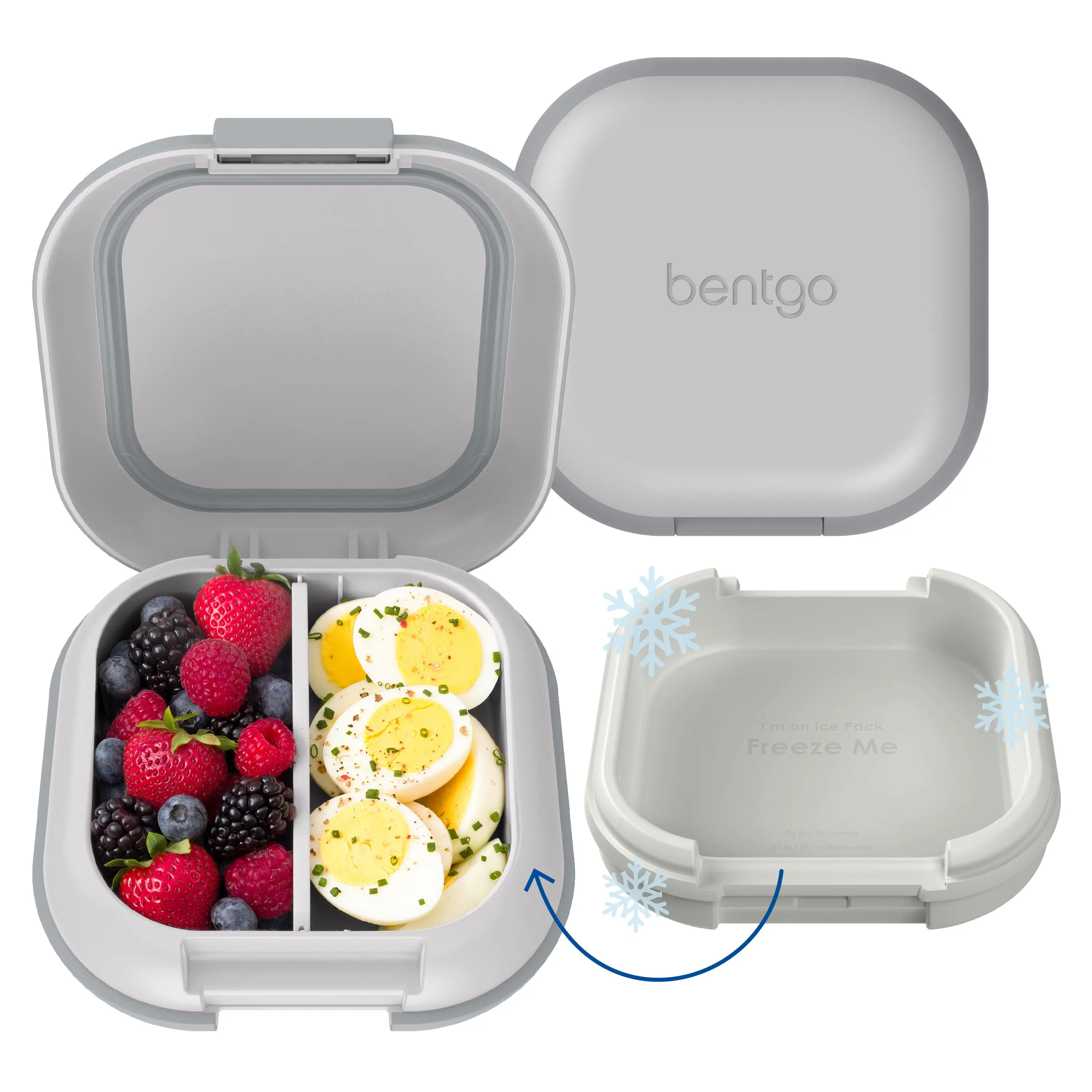 Bentgo Chill Mini Lunch Box - Portable Lightweight Insulated Kids Leakproof Reusable Bento Box with Ice Pack, Meal Prep Container for School