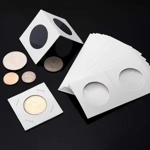 200 Pcs Coin Holders 2 X 2 Cardboard Mylar Flips For Dime Penny Quarter 4 Sizes Coin Organizer Set Coin Organizer Accessories