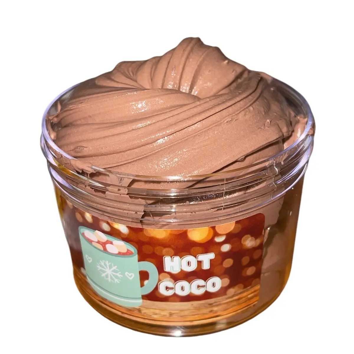 Hot Coco Slime DIY Butter Clay with Chocolatey Scent and Clay Marshmallow Pieces - 8oz