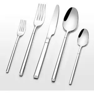 Forged Silverware Set for 8, Heavy Duty Stainless Steel Flatware Set,  40 count  Cutlery Sets including Spoons and Forks Set, Dishwasher Safe
