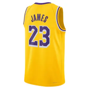 2026 J@mes #23 Yellow Swingman Jersey full logo – Retro Street Pro Style Hoop Fan Shirt
