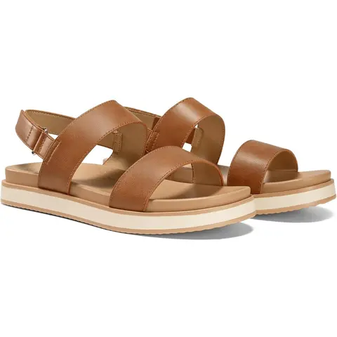 Coutgo Women's Arch Support Adjustable Strap Flat Sandals